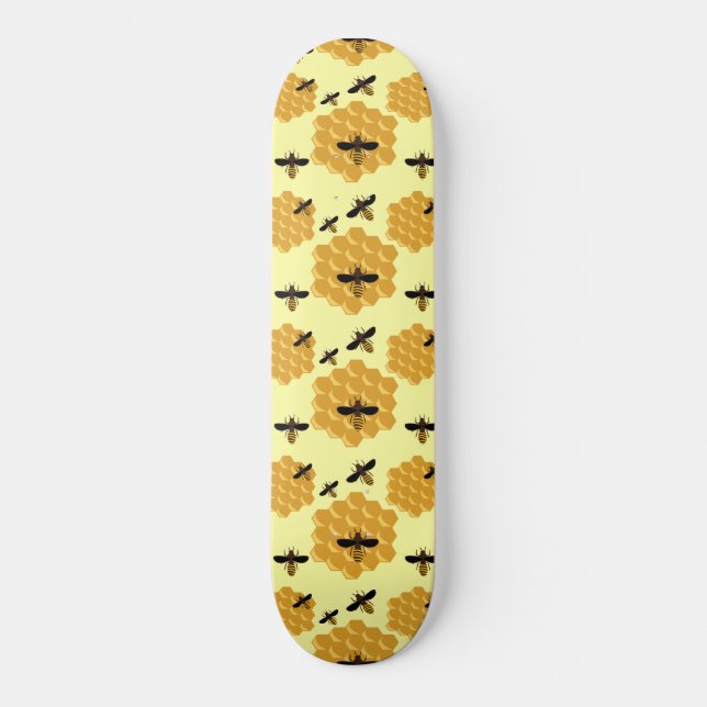 Honigbienen-Insekt Lover Gelber Bienenhalter Skateboard (Vorderseite)