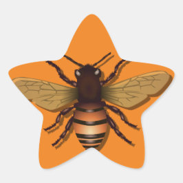 Honigbienen-Insektenhonig Stern-Aufkleber