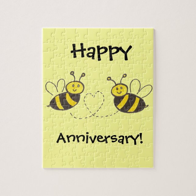 Honigbienen mit Herz (Vertikal)