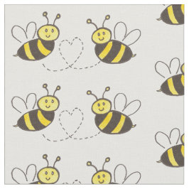 Honigbienen mit Herz Stoff