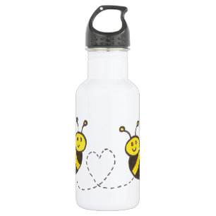Honigbienen mit Herz Trinkflasche