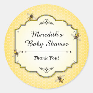 Honigbienen-Mutter zum Bienen-Babyparty-Dank Runder Aufkleber