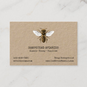 Honigbienen-rustikales Bienenhaus Visitenkarte