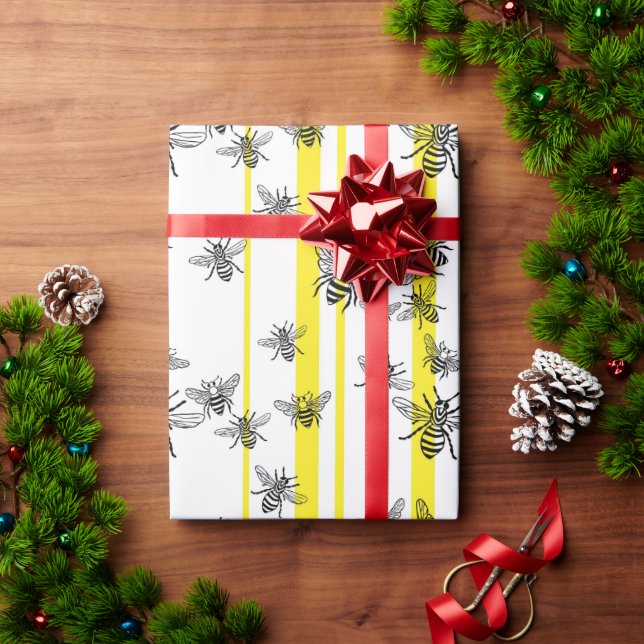 Honigbienen! Schleifpapier Geschenkpapier (Feiertagsgeschenk)
