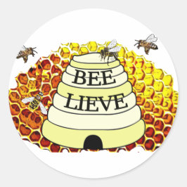 Honigbienen-Sticker Runder Aufkleber