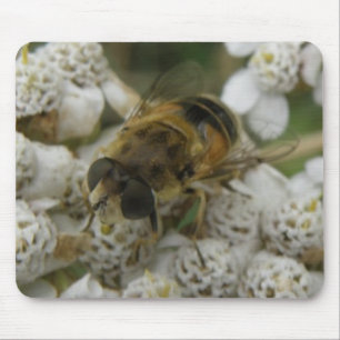 Honigbienen und Blume Mousepad