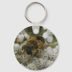 Honigbienen und Blume Schlüsselanhänger
