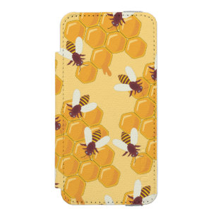 Honigbienen und Honigwabendesign Incipio Watson™ iPhone 5 Geldbörsen Hülle