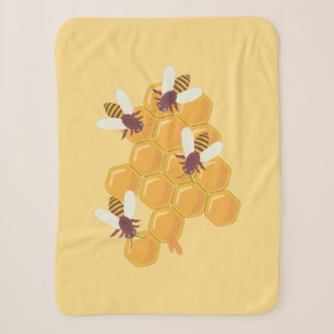 Honigbienen und Honigwabendesign Sherpadecke