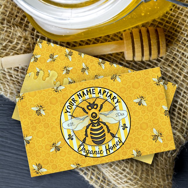 Honigbienen- und Honigwabenrübenfarm Visitenkarte (Von Creator hochgeladen)
