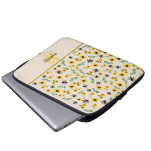 Honigbienen und Sonnenblumen Laptopschutzhülle