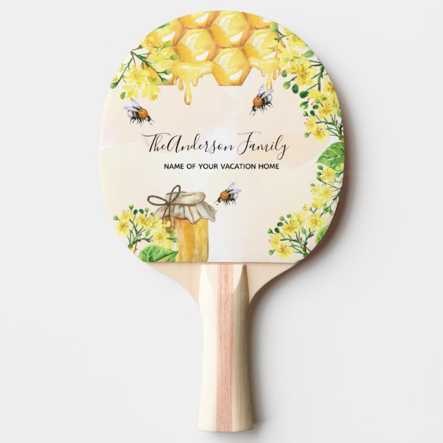 Honigblüten Tischtennis Schläger (Vorderseite)