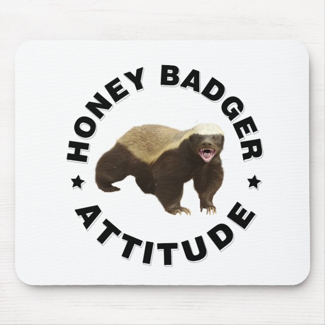 Honigdachs hat Haltung Mousepad (Vorne)