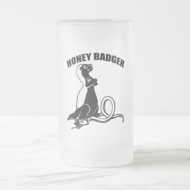 Honigdachs Mattglas Bierglas (Mittel)