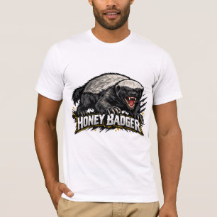 Honigdachs-T-Shirt   Einzigartiges Wildtier-Design T-Shirt