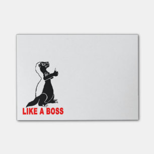 Honigdachs, wie ein Chef Post-it Klebezettel