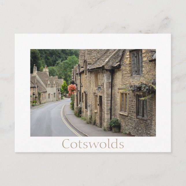 Honigfarbene Hütten in Castle Combe, Vereinigtes K Postkarte (Vorderseite)
