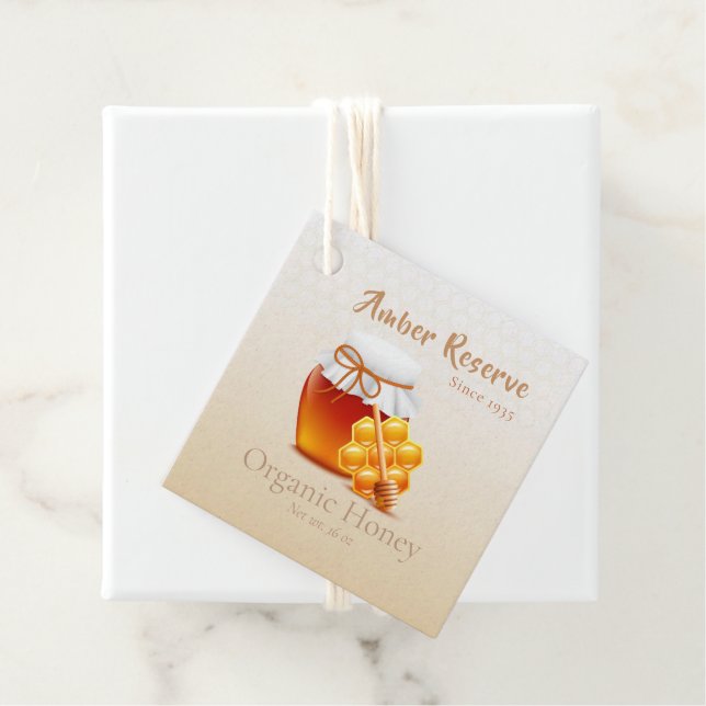 Honigglas Geschenkanhänger (Beispiel)