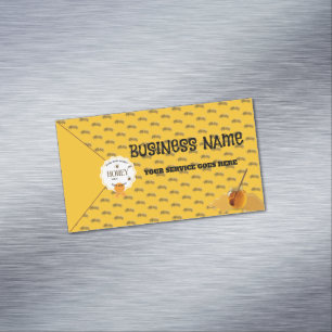 Honigglas Honigbiene Honigwabe Biene Imkerei Magnetische Visitenkarte