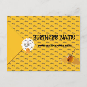 Honigglas Honigbiene Honigwabe Biene Imkerei Postkarte