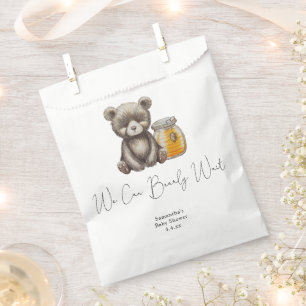 Honigjar und Teddy Bär - Wir können schon warten Geschenktütchen