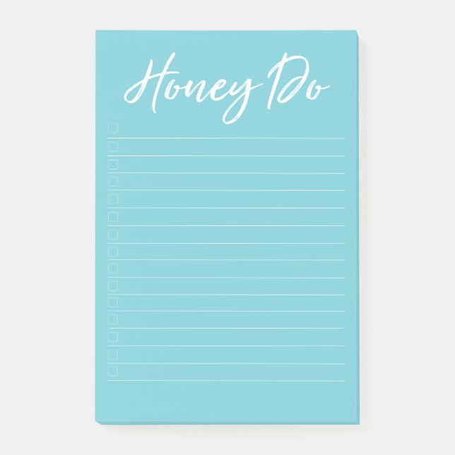 Honigliste mit Checkboxen Notepad Post-it Klebezettel (Vorderseite)