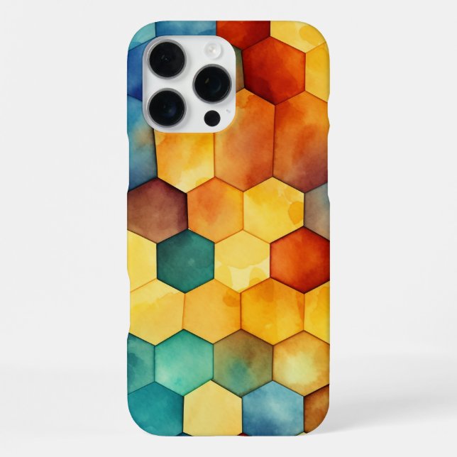 Honigwabe iPhone 16 Pro Max Hülle (Rückseite)