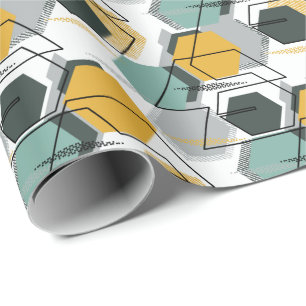 Honigwaben Abstraktes geometrisches Muster.1 Geschenkpapier