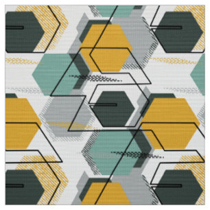 Honigwaben Abstraktes geometrisches Muster.1 Stoff
