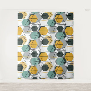 Honigwaben Abstraktes geometrisches Muster.1 Wandteppich