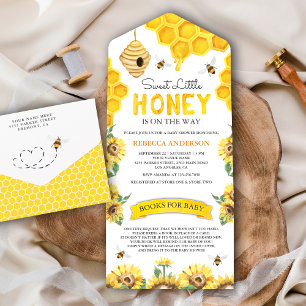 Honigwaben-Bienenstock Süßer Honig Biene Baby Show All In One Einladung