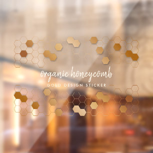 Honigwaben-Gold-Imkerei-Geschäft Fensteraufkleber