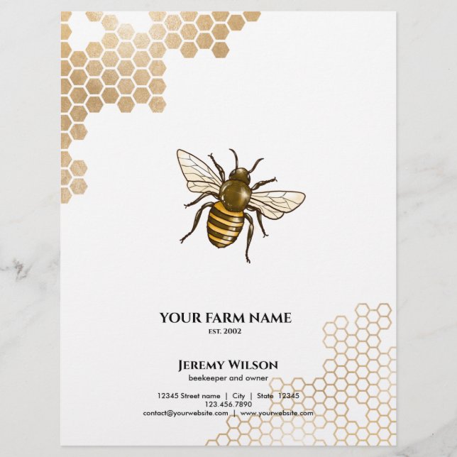 Honigwabenbaum Bienenzucht Apiarist Honeybee Bu Flyer (Vorne)