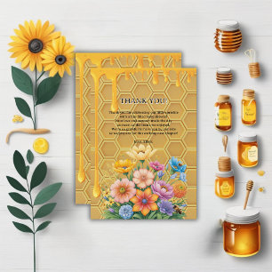 Honigwabendusche Honeybee Honey Tropfen Babydusche Dankeskarte