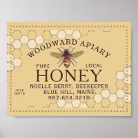 Honigwabenkraub Honeybee Gelb an der Grenze