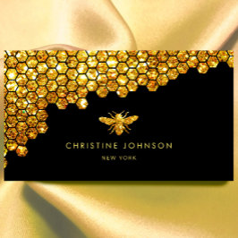Honigwabenkrauben Imitate Goldbiene Glitzer Visitenkarte