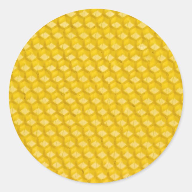 Honigwabenvorlage für Bienen Runder Aufkleber (Vorderseite)