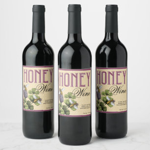 Honigweine - Bienen und Klee 2 Weinetikett