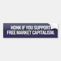 Honk für freie Markt-Autoaufkleber