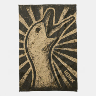 Honk Gans Lustige Ente Huhn Meme Geschirrtuch