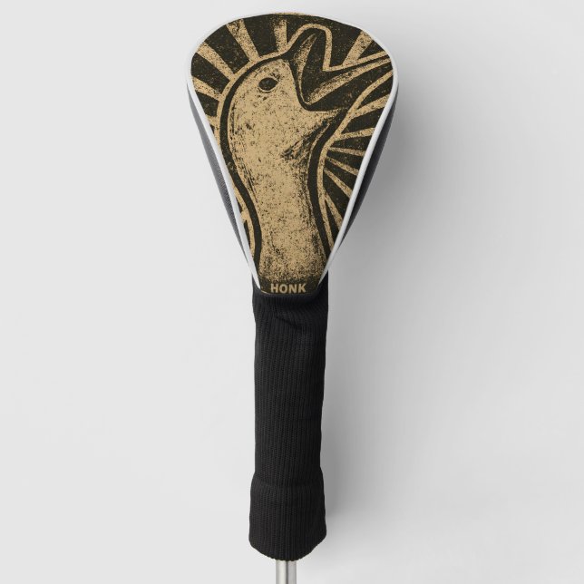 Honk Goose Funny Duck Chicken Meme Golf Headcover (Vorderseite)