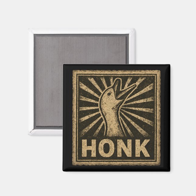 Honk Goose Funny Duck Chicken Meme Magnet (Vorderseite/Rückseite)