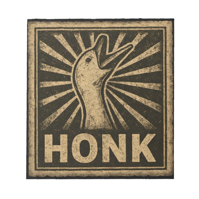Honk Goose Funny Duck Chicken Meme Notizblock (Vorderseite)