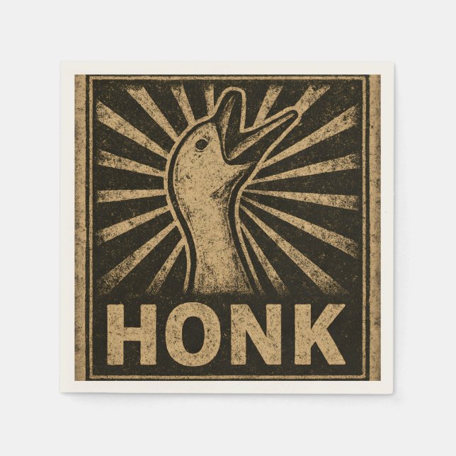 Honk Goose Funny Duck Chicken Meme Serviette (Vorderseite)