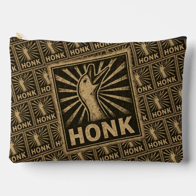 Honk Goose Funny Duck Chicken Meme Zubehörtasche (Vorderseite)