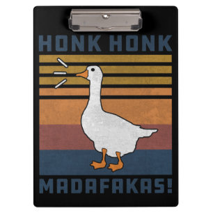 Honk Honk Madafakas Retro Vintag Ente Klemmbrett