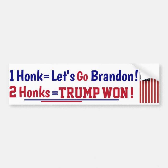 Honk Let's go Brandon Autoaufkleber (Vorne)
