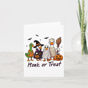 Honk oder Leckerei Goose Halloween Kostümspass Karte