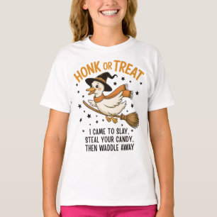 Honk or Treat Lustige Gans Halloween T-Shirt