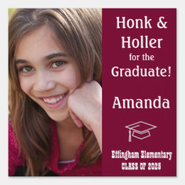 Honk und Holler Abschluss Foto Gartenschild